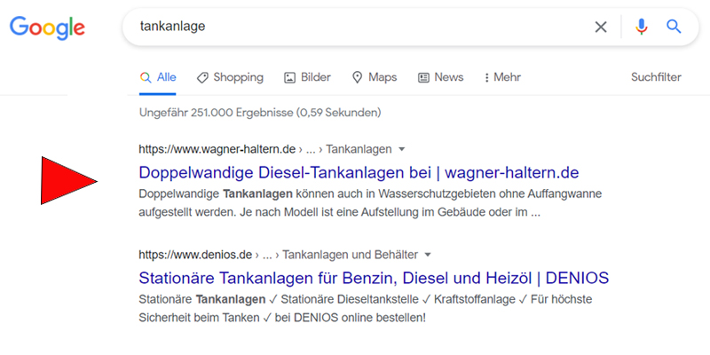Produkttext für Tankanlage - wagner-haltern.de Produkttexte schreiben lassen